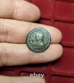 #06-38 Constantine I Nummus/Follis Lyon PLG VIRTUE OF THE ARMY VERY RARE