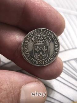 1/12 Écu, Long Hair Mintmark, 1653, Amiens, Louis XIV, Very Rare R4