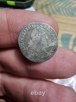 1/20 Ecu with 3 Crowns 1711 G Poitiers Louis XIV Very Very Rare