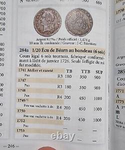 1/20 Ecu with Headband of Béarn 1741 Pau Vachette to the Right Very Rare