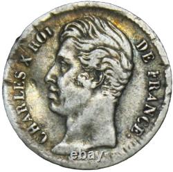 1/4 Franc Charles X, 1827 D (Lyon) Very rare (7,814 ex.)