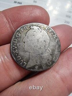 1/5 Ecu with Band of Bearn 1764 Pau Vachette to the right Louis XV Very Rare.