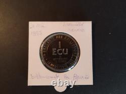 1 Ecu Bettancourt La Ferree 1995 Black Enamel Very Rare