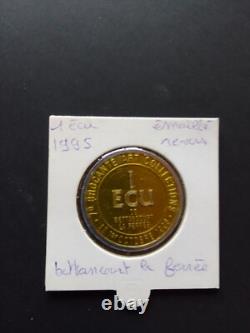 1 Ecu Bettancourt La Ferree 1995 Yellow Enamel Very Rare