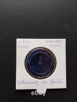 1 Ecu Bettancourt-la-Ferrée 1995 Blue Enamel Obverse Very Rare