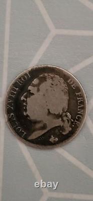 1 Franc 1820 A Louis XVIII Silver Very Rare