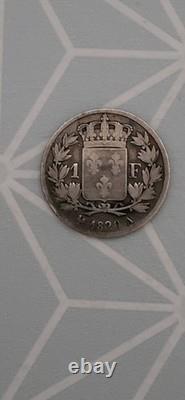 1 Franc 1820 A Louis XVIII Silver Very Rare