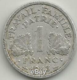 1 Franc Bazor 1943 Heavy Rare Col / Sun