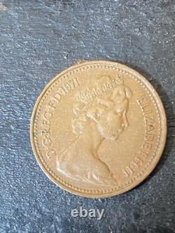 1 New Penny Elizabeth II Bronze - 1971 Very Rare Coin United Kingdom