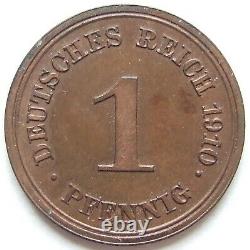 1 Pfennig 1910 E In Proof Very Rare