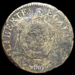 1 Sol with Scales 1793 W Star Saint-Omer Very Rare