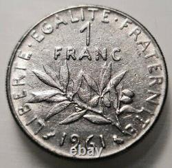 1 franc 1961 French coin French franc Very rare collection piece