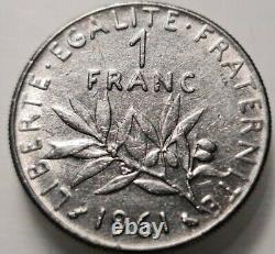 1 franc 1961 French coin French franc Very rare collection piece