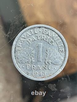 1 franc aluminum coin, very rare, from 1943