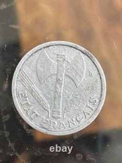 1 franc aluminum coin, very rare, from 1943