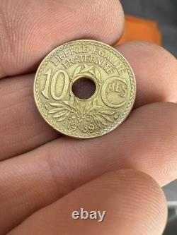 10 CENTIMES Bronze LINDAUER 1939 VERY RARE UNC! Trial Error