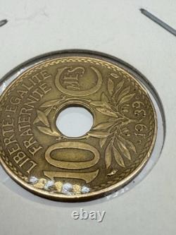 10 CENTIMES Bronze LINDAUER 1939 VERY RARE UNC! Trial Error