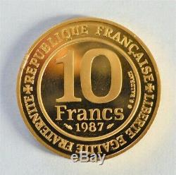 10 Francs Or 1987 Very Rare! 12 Grams 920/1000