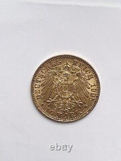 10 Mark Gold 1905 G Friedrich Baden Germany Very Rare