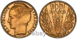 100 Francs Or Bazor 1935 Paris Flan Bruni Proof Pcgs Pr64 Very Rare