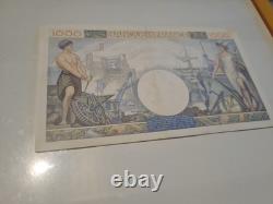 1000 Francs A. 1081 1940 Very Rare Trade and Industry