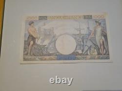 1000 Francs A. 1081 1940 Very Rare Trade and Industry