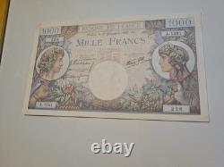 1000 Francs A. 1081 1940 Very Rare Trade and Industry