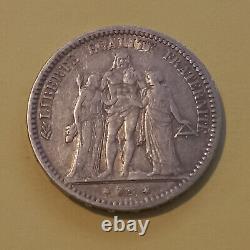 13! Very Rare! Magnificent 5 Francs 1871 K Hercules 74000 Ex