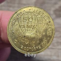 #159C Uzès 50-cent euro temporary city issue 1997 test strike very rare #159C Uzès 50-cent euro temporary city issue 1997 test strike very rare