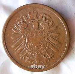 1875 German Empire 2 Pfennig Very Rare Coin Trash #4