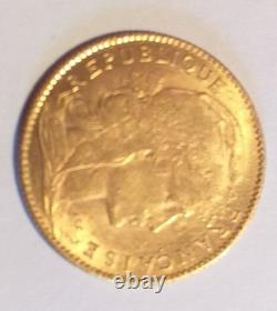 1909 10 Francs Gold Rooster, very beautiful and rare 3.21 g gold coin
