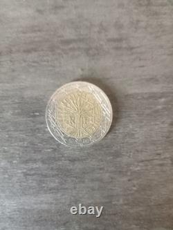 2 Euro Coin France 1999. Very Rare. Tree of Life Liberty Equality Fraternity