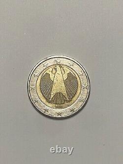 2 Euro Coin Germany 2002 Letter G + Coin with Defect VERY RARE