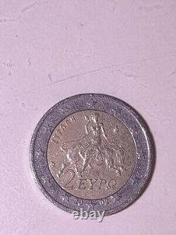 2 Euros. Coin Greece Without S In The Star. 2002. Very rare