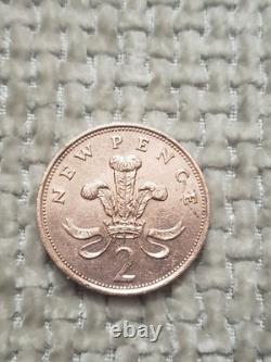 2 New Pence Coin Elizabeth II 1971 Very Rare
