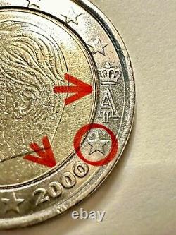 2 euro coin Belgium 2000 with very rare typographical errors