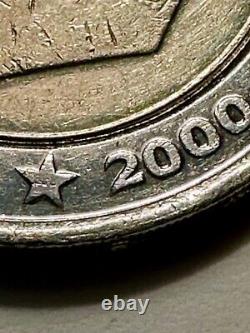 2 euro coin Belgium 2000 with very rare typographical errors