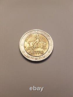 2 euro coin Greece 2002 very rare with the 'S' in the star good condition