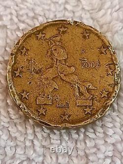 20 Cent Italian Coin Very Rare Date 2002
