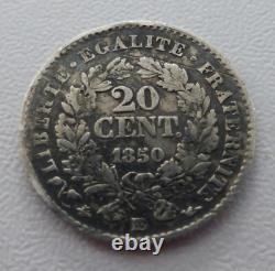 20 Centimes Ceres 1850 BB Very Rare Coin (1 2 5 10 50 A B D K MA W)