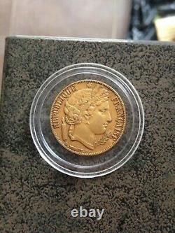 20 Franc Ceres 1851 A Ttb / Bruni Flan/ Gold Coin / Model Very Rare /