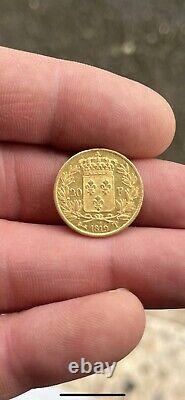 20 Francs Gold Coin Louis XVIII Very Beautiful and Very Rare 1819 T TTB+ 8662 Ex