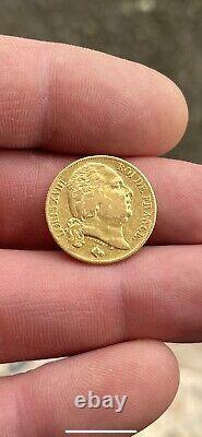 20 Francs Gold Coin Louis XVIII Very Beautiful and Very Rare 1819 T TTB+ 8662 Ex