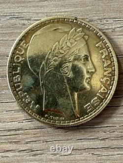 20 Francs Turin Coin. Year 1929. Cupro-Aluminum Trial Piece. Very Rare