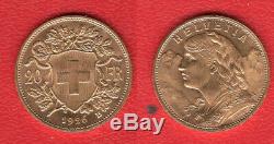 20 Swiss Francs In 1926 Or 50000 Copies Very Rare Ttb Sup