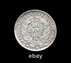 20 cents silver Ceres 1850 bb Strasbourg, Very Rare