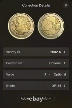 2002 2 Euro Coin from Italy Dante Alighieri Very Rare
