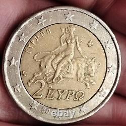 2002 Greek 2 Euro Coin VERY RARE with Printing Error S