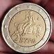 2002 Greek 2 Euro Coin Very Rare With Printing Error S