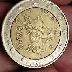 2002 Greek 2 Euro Coin VERY RARE with Printing Error S